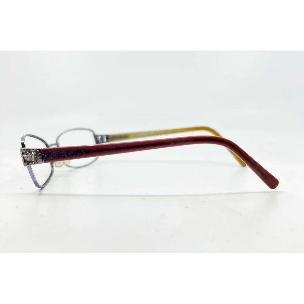 Versace Eyeglasses Women Purple Medusa Rhinestone 1077-B 52-17-130